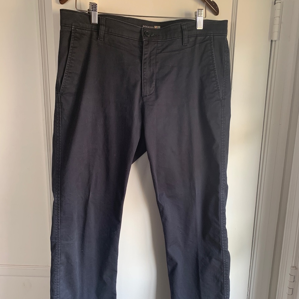 Dockers - navy khaki pants.